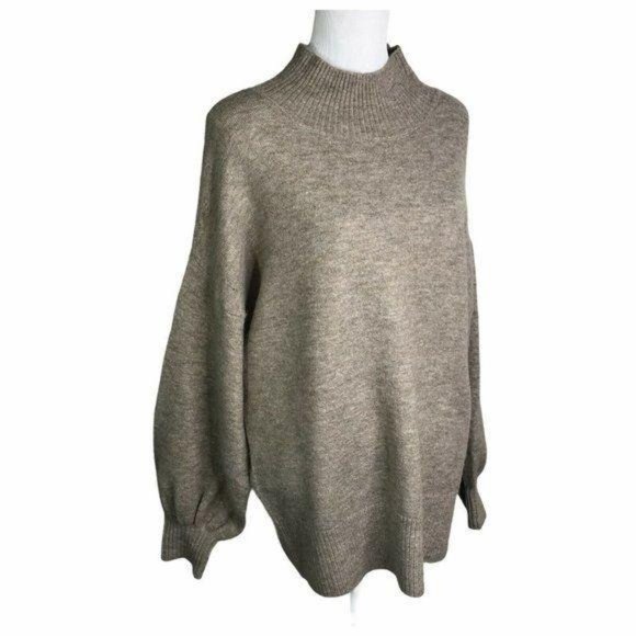 Vince Camuto Cabin Long Mutton Sleeve Mock Sweater - Picture 5 of 12